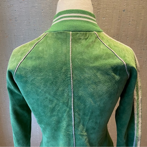 Vintage 1970s Style Suede Varsity Bomber Jacket - Picture 4 of 5